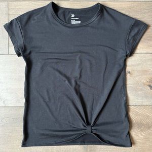 ALL IN MOTION GIRLS SHORT SLEEVED DECORATIVE KNOT SHIRT TOP